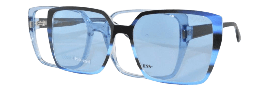 Clip Occhiali Da Sole Retrò - 3 Pezzi Con Lenti Colorate E Borsette - Foto 9